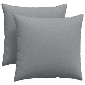 vidaXL Coussins de canapé 2 pcs Gris clair 45 x 45 cm Tissu