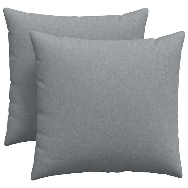vidaXL Coussins de canapé 2 pcs Gris clair 45 x 45 cm Tissu