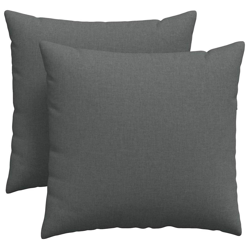 vidaXL Coussins de canapé 2 pcs Gris foncé 45 x 45 cm Tissu