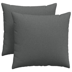 vidaXL Coussins de canapé 2 pcs Gris foncé 45 x 45 cm Tissu