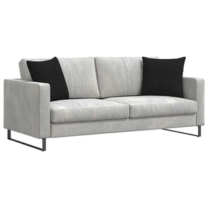 vidaXL Coussins de canapé 2 pcs Noir 45 x 45 cm Tissu