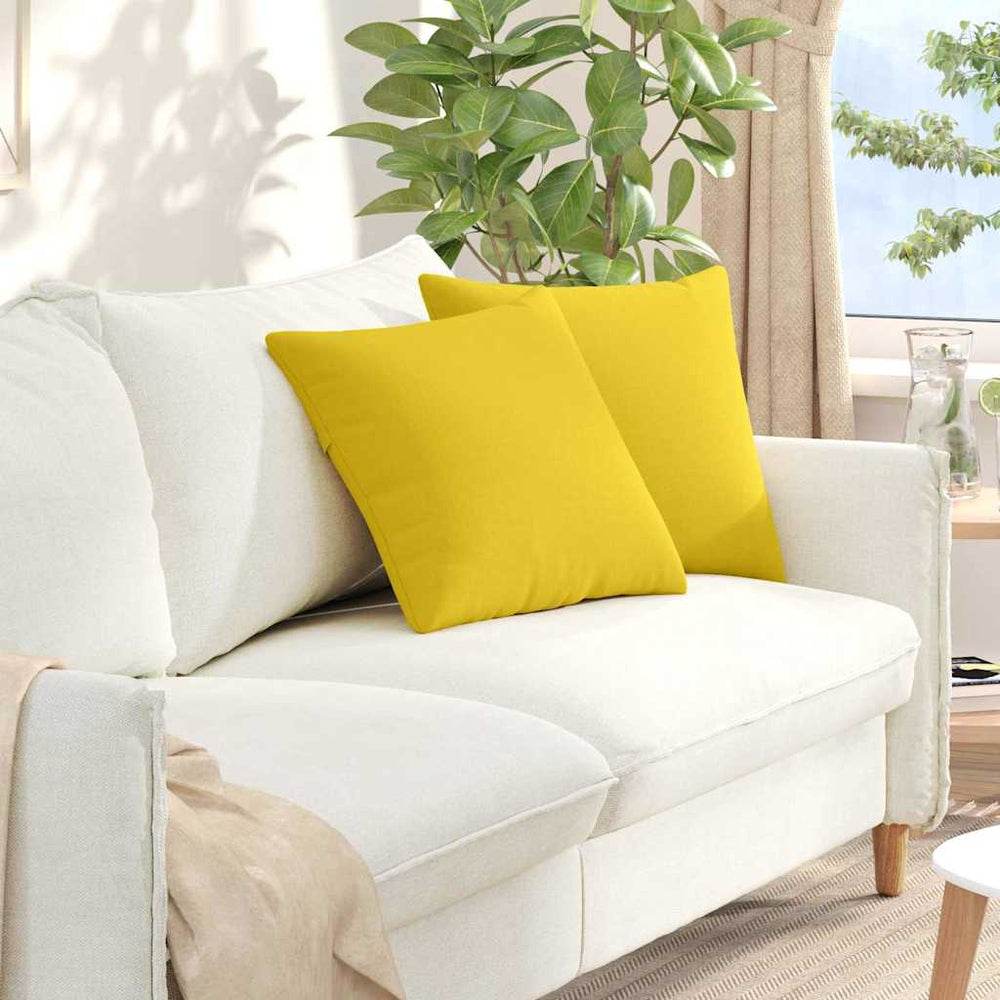 Sofakissen 2er-Set Hellgelb 45x45 cm