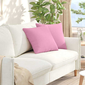 vidaXL Coussins de canapé 2 pcs Rose 45 x 45 cm Tissu