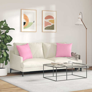 vidaXL Coussins de canapé 2 pcs Rose 45 x 45 cm Tissu