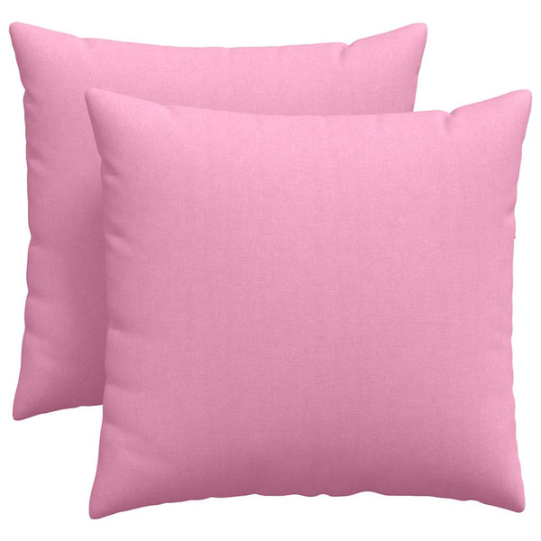vidaXL Coussins de canapé 2 pcs Rose 45 x 45 cm Tissu