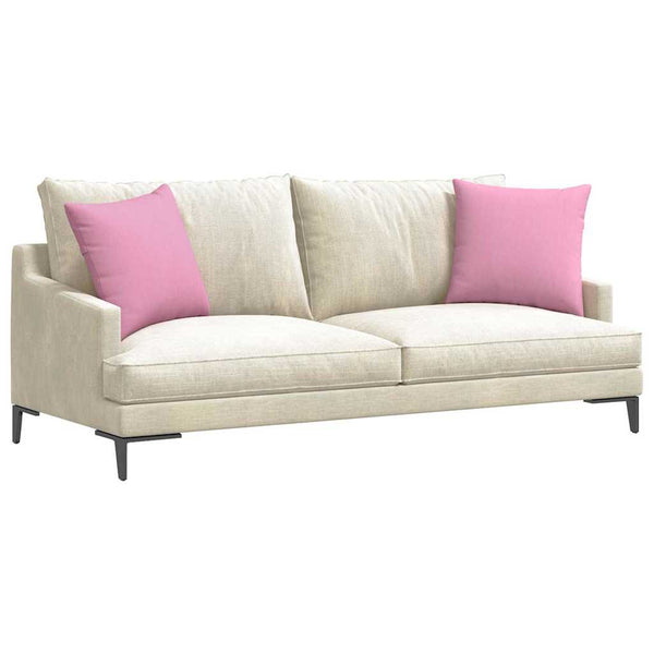 vidaXL Coussins de canapé 2 pcs Rose 45 x 45 cm Tissu