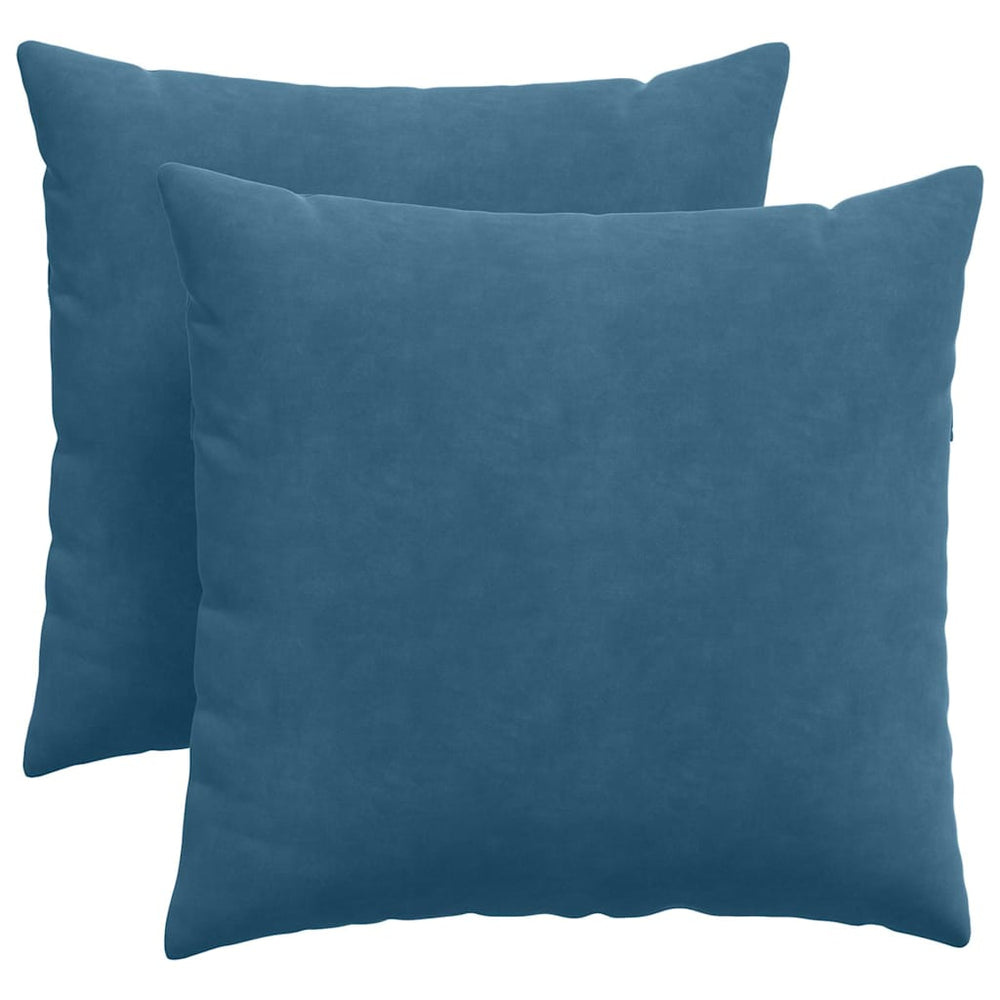 Blaue Cord Sofakissen 45x45cm, 2er Set