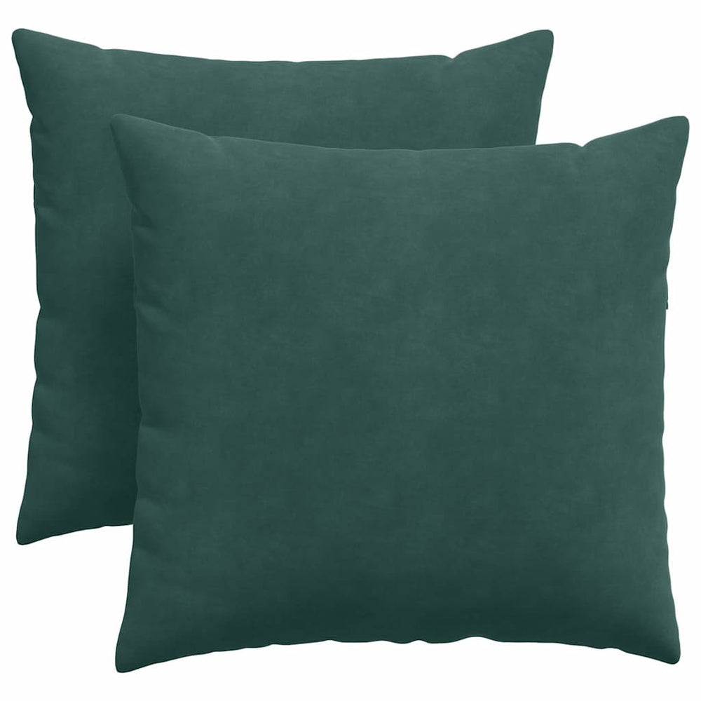 Dunkelgrüne Cord Sofakissen 45x45cm, 2er-Set