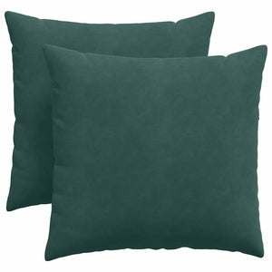 Dunkelgrüne Cord Sofakissen 45x45cm, 2er-Set