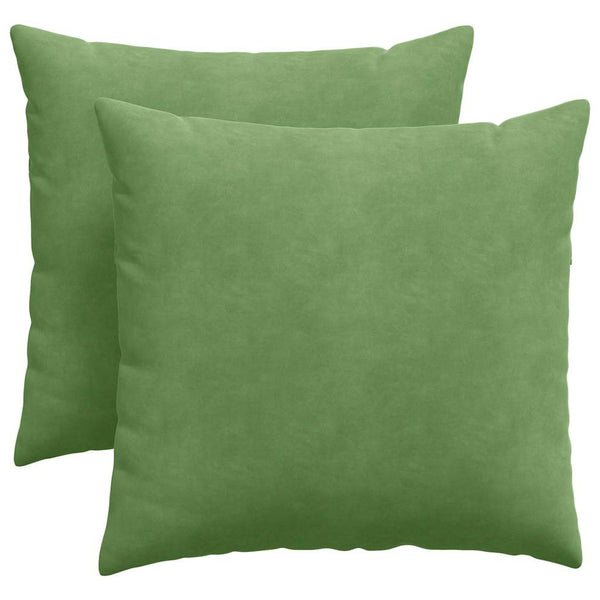 Hellgrüne Sofakissen 45x45cm Cord 2er-Set