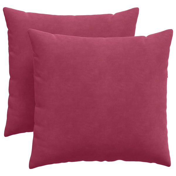 Weinrote Cord Sofakissen 45x45cm, 2er Set
