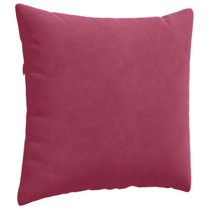 Weinrote Cord Sofakissen 45x45cm, 2er Set