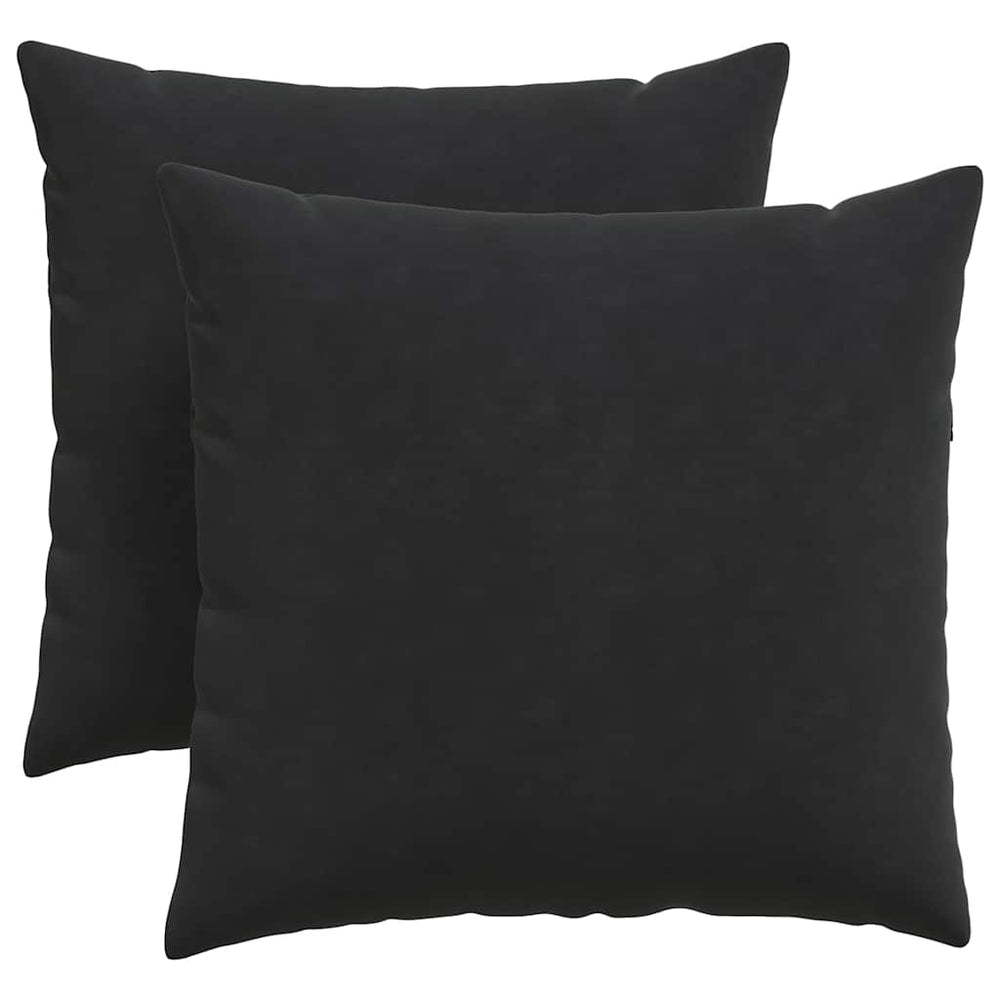 Sofakissen 2er Set Schwarz Cord 45x45 cm