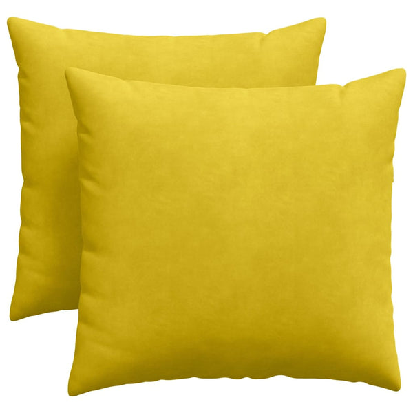 Gelbe Cord Sofakissen 45x45 cm - 2er Set