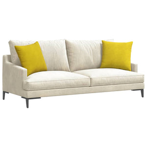 Gelbe Cord Sofakissen 45x45 cm - 2er Set