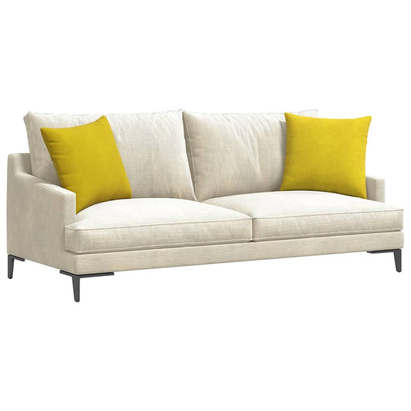 Gelbe Cord Sofakissen 45x45 cm - 2er Set