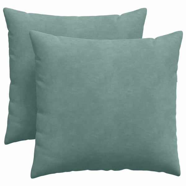 2er Set Sofakissen Cord Meergrün 45x45 cm
