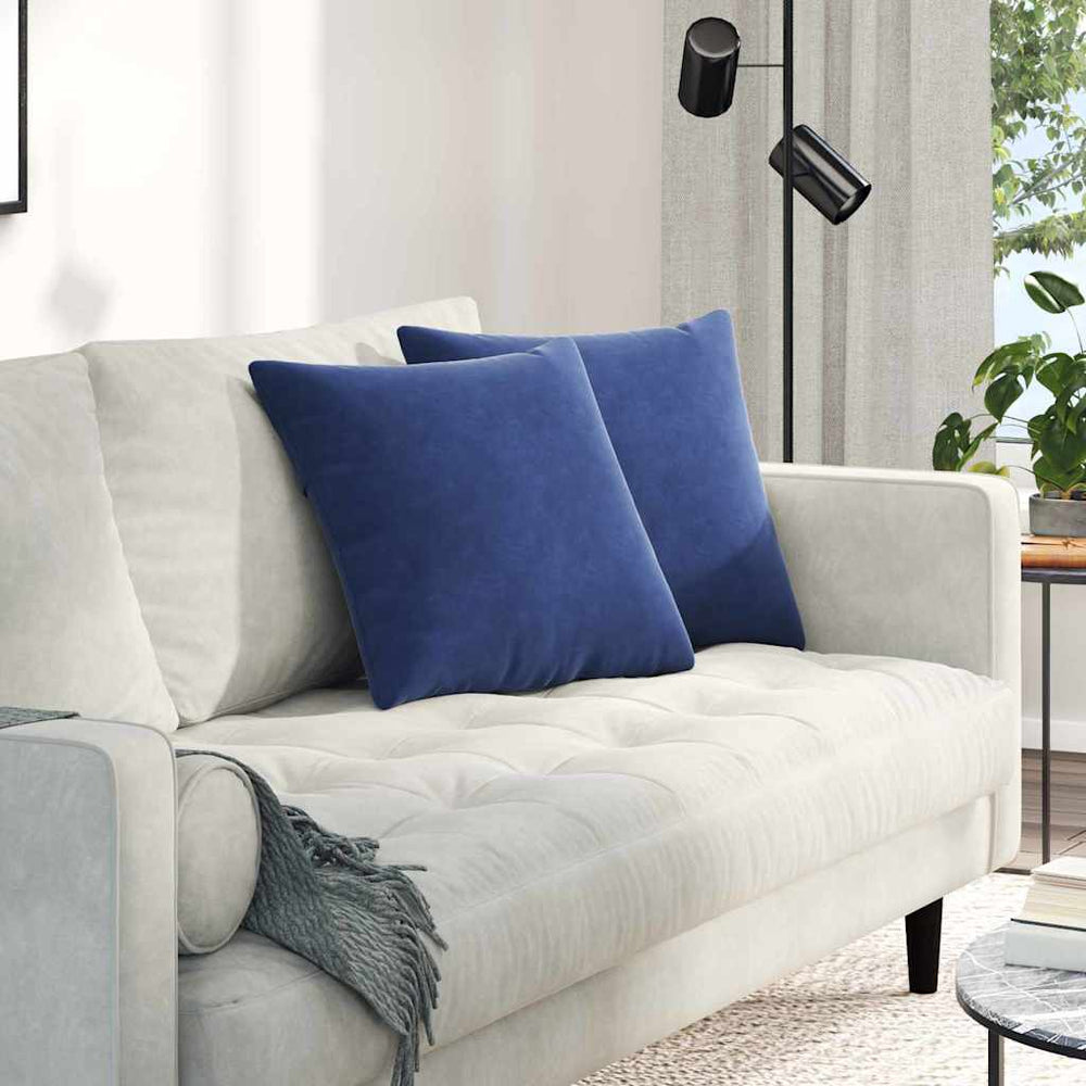 Sofakissen 2er Set Polizeiblau Cord 45x45 cm