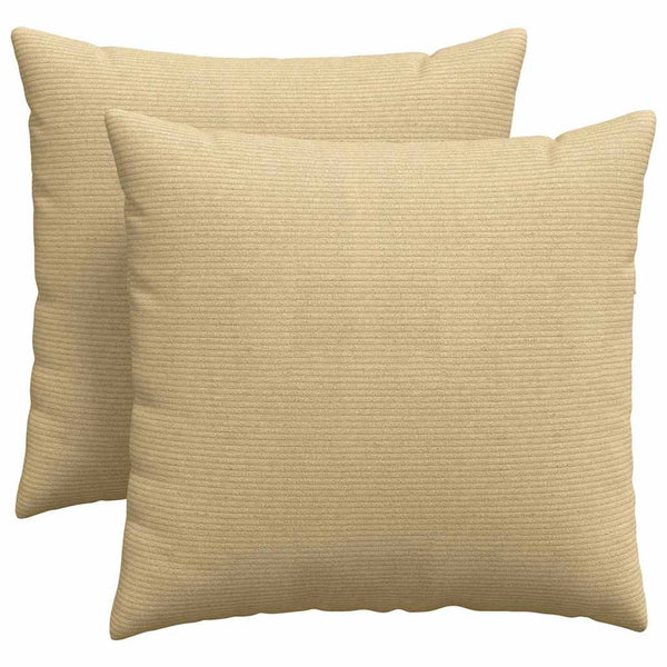 Sofakissen 2er Set Grau-Grün Cord 45x45 cm