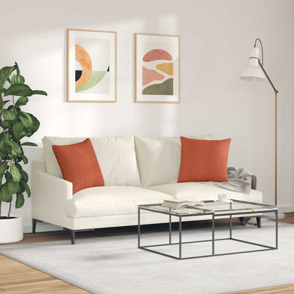 Sofakissen 2er Set Rot-Orange Cord 45x45 cm