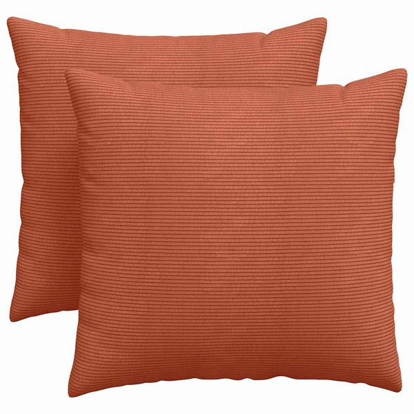 Sofakissen 2er Set Rot-Orange Cord 45x45 cm
