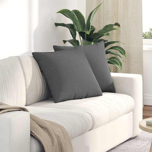 Sofakissen 2er Set Dunkelgrau 50x50 cm