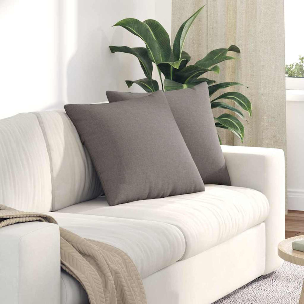 Sofakissen 2er Set Taupe 50x50 cm