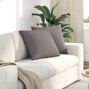 Sofakissen 2er Set Taupe 50x50 cm