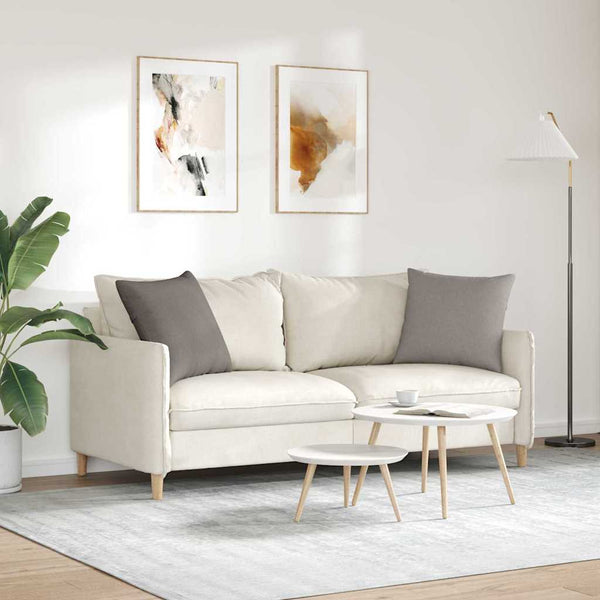 Sofakissen 2er Set Taupe 50x50 cm