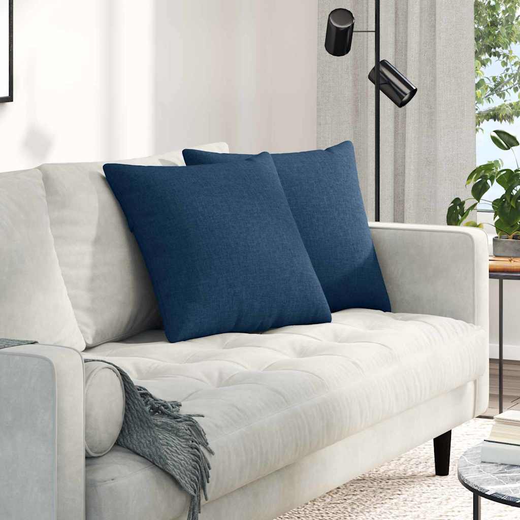 Blaue Sofakissen 2er-Set 50x50 cm