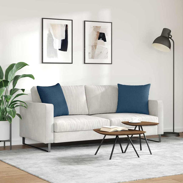 Blaue Sofakissen 2er-Set 50x50 cm