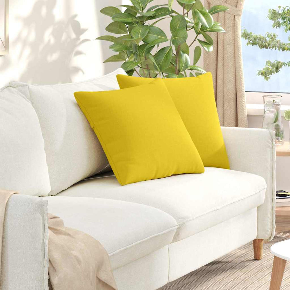 Sofakissen 2er-Set Hellgelb 50x50 cm