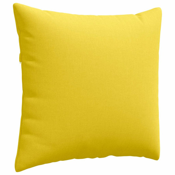 vidaXL Coussins de canapé 2 pcs Jaune clair 50 x 50 cm Tissu