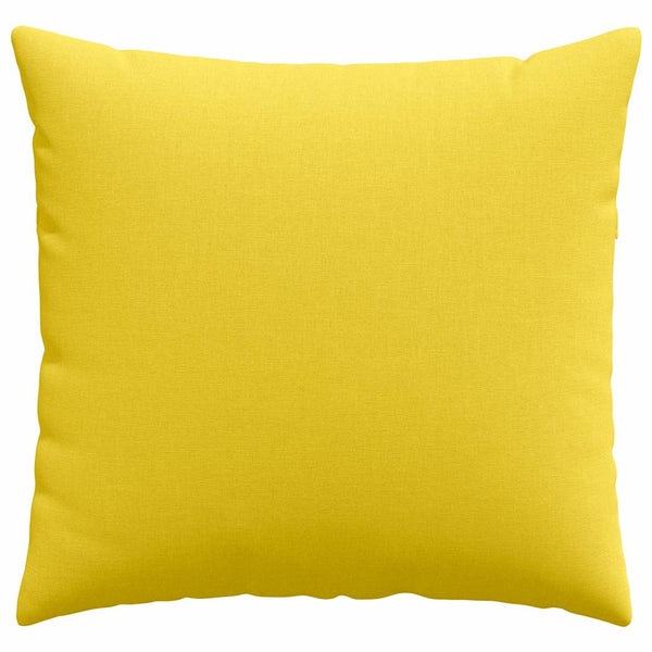 vidaXL Coussins de canapé 2 pcs Jaune clair 50 x 50 cm Tissu