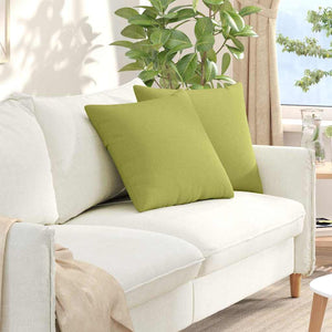 vidaXL Coussins de canapé 2 pcs Vert clair 50 x 50 cm Tissu