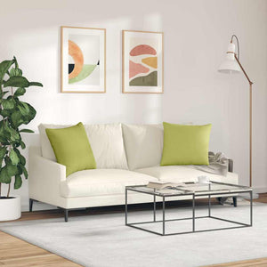 vidaXL Coussins de canapé 2 pcs Vert clair 50 x 50 cm Tissu