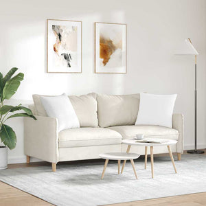 Sofakissen 2er-Set Weiß 50x50 cm