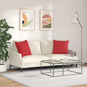 Rote Sofakissen 2er Set 50x50 cm