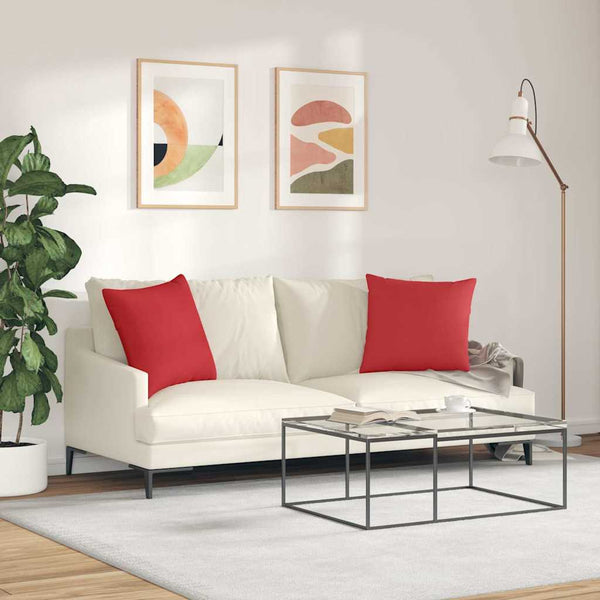 Rote Sofakissen 2er Set 50x50 cm