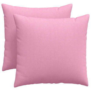 vidaXL Coussins de canapé 2 pcs Rose 50 x 50 cm Tissu