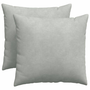 vidaXL Coussins de canapé 2 pcs Gris clair 50 x 50 cm Tissu côtelé