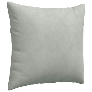 vidaXL Coussins de canapé 2 pcs Gris clair 50 x 50 cm Tissu côtelé