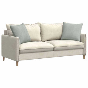 vidaXL Coussins de canapé 2 pcs Gris clair 50 x 50 cm Tissu côtelé