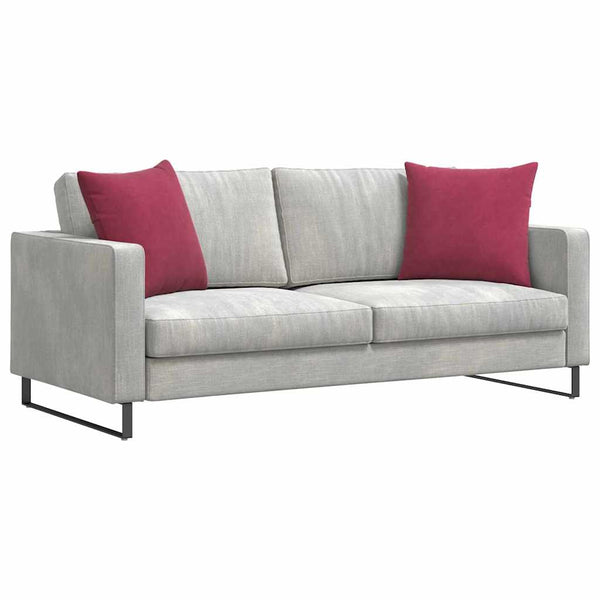 Weinrote Cord Sofakissen 50x50cm - 2er Set