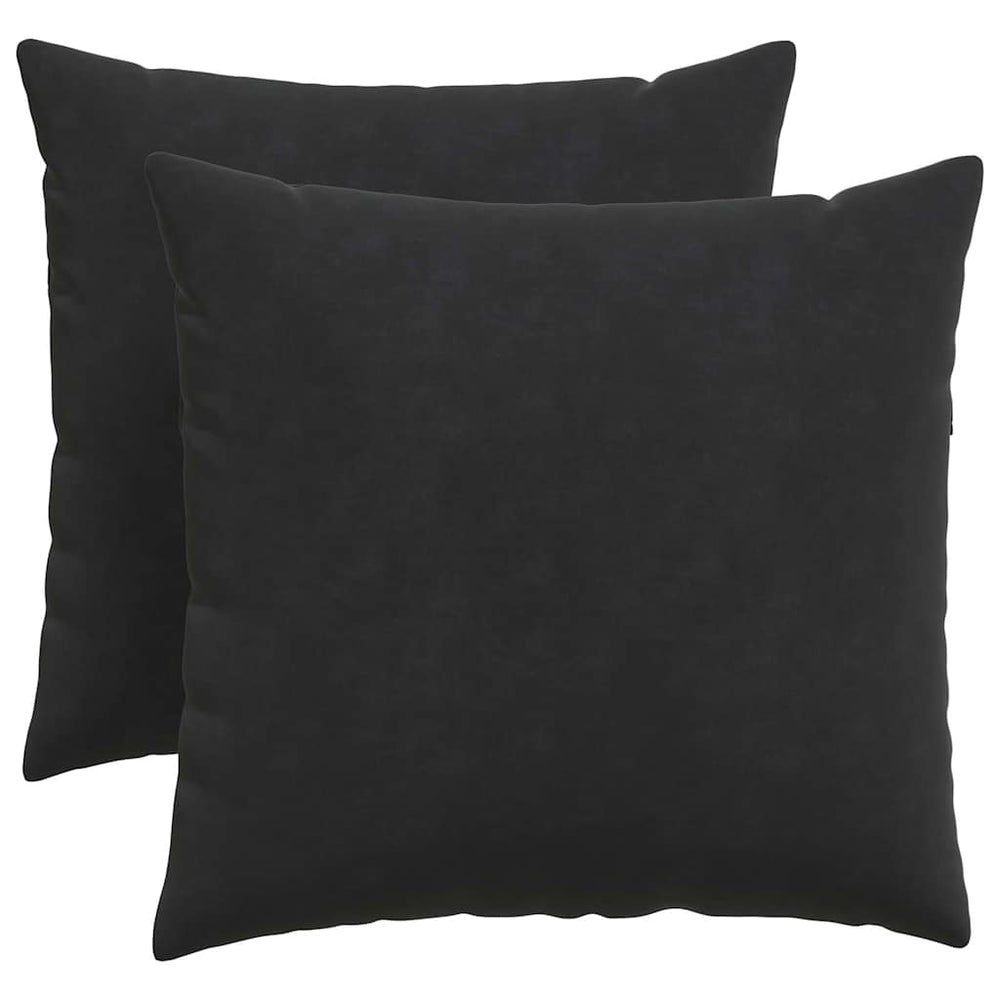 Sofakissen 2er Set Schwarz Cord 50x50 cm