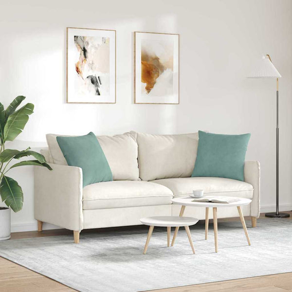 Sofakissen 2er Set Cord Meergrün 50x50 cm