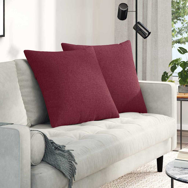 Sofakissen 2er Set Weinrot 60x60 cm