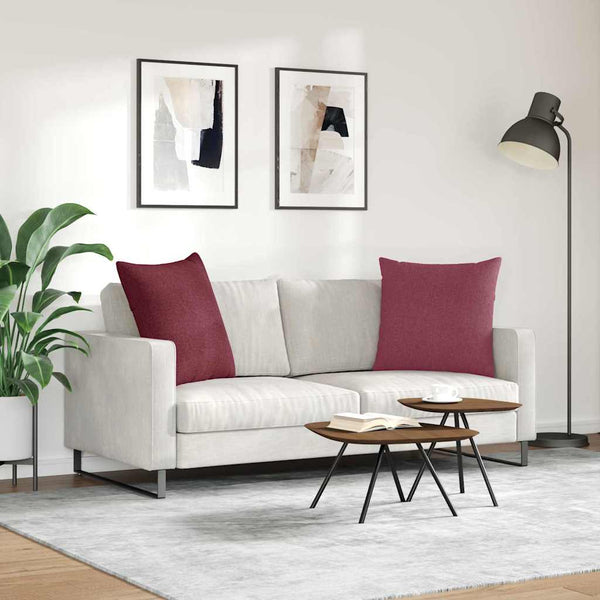 Sofakissen 2er Set Weinrot 60x60 cm