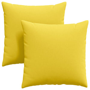 vidaXL Coussins de canapé 2 pcs Jaune clair 60 x 60 cm Tissu