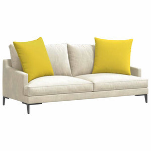 vidaXL Coussins de canapé 2 pcs Jaune clair 60 x 60 cm Tissu